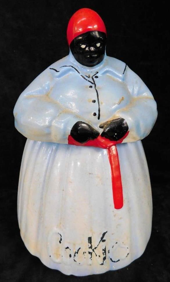 McCoy Cookie Jar - Black Americana - Has Wear - 10.5" x 7" x 7": See Photos For Condition and Details