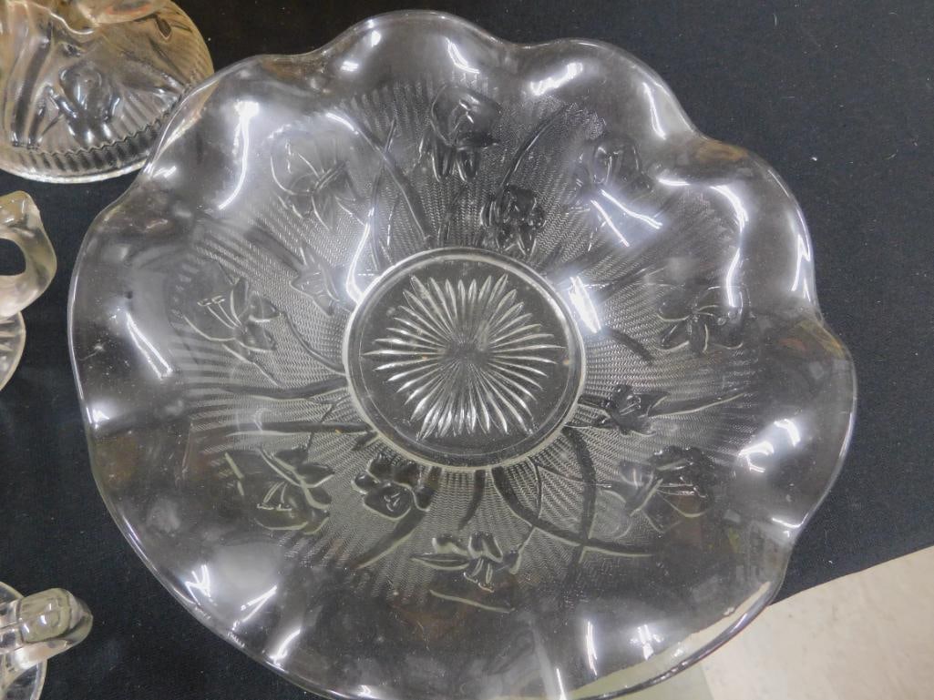 Lot of 10m Pieces of "Iris and Herringbone" Glass - Several Orange Iridescent - Others Clear - 6