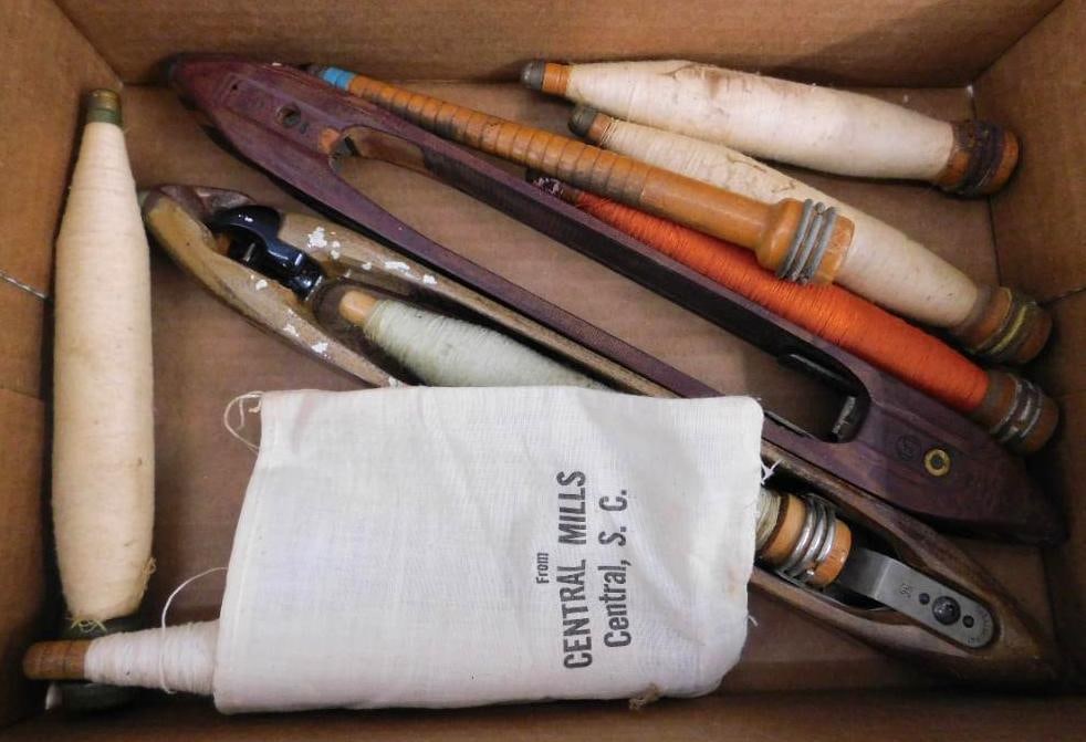 Vintage Spools and Loom Shuttles: See Photos For Condition and Details