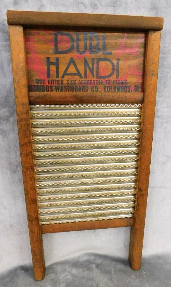 Columbus Washboard Co. - "Dubl Handi" Washboard - 18.25" x 8.75": See Photos For Condition and Details
