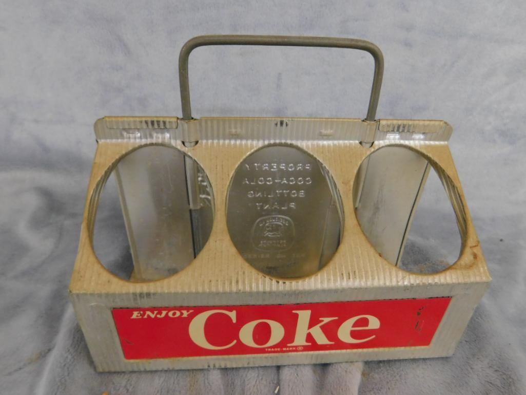 Vintage Aluminum Coca Cola Six Pack Holder - 7" x 8" x 5.25" - 5