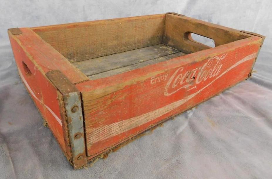 Vintage Wood Coca Cola Advertising Crate - 4.25" x 18" x 11.5": See Photos For Condition and Details