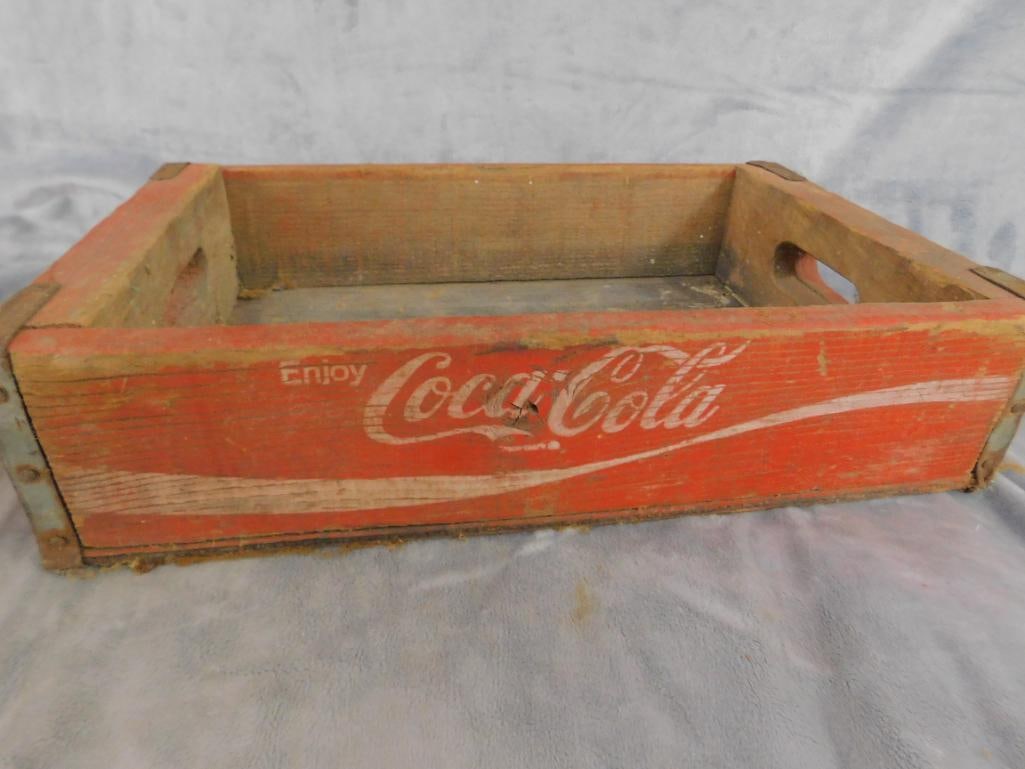 Vintage Wood Coca Cola Advertising Crate - 4.25" x 18" x 11.5" - 4