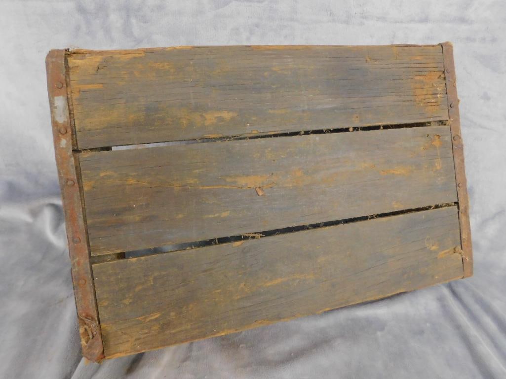 Vintage Wood Coca Cola Advertising Crate - 4.25" x 18" x 11.5" - 7