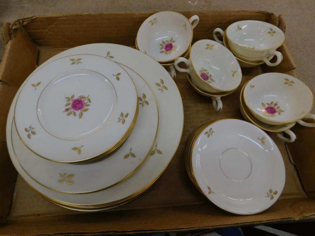 33 Piece lenox China - Rhodora Pattern - 12