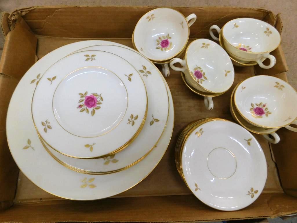 33 Piece lenox China - Rhodora Pattern: See Photos For Condition and Details