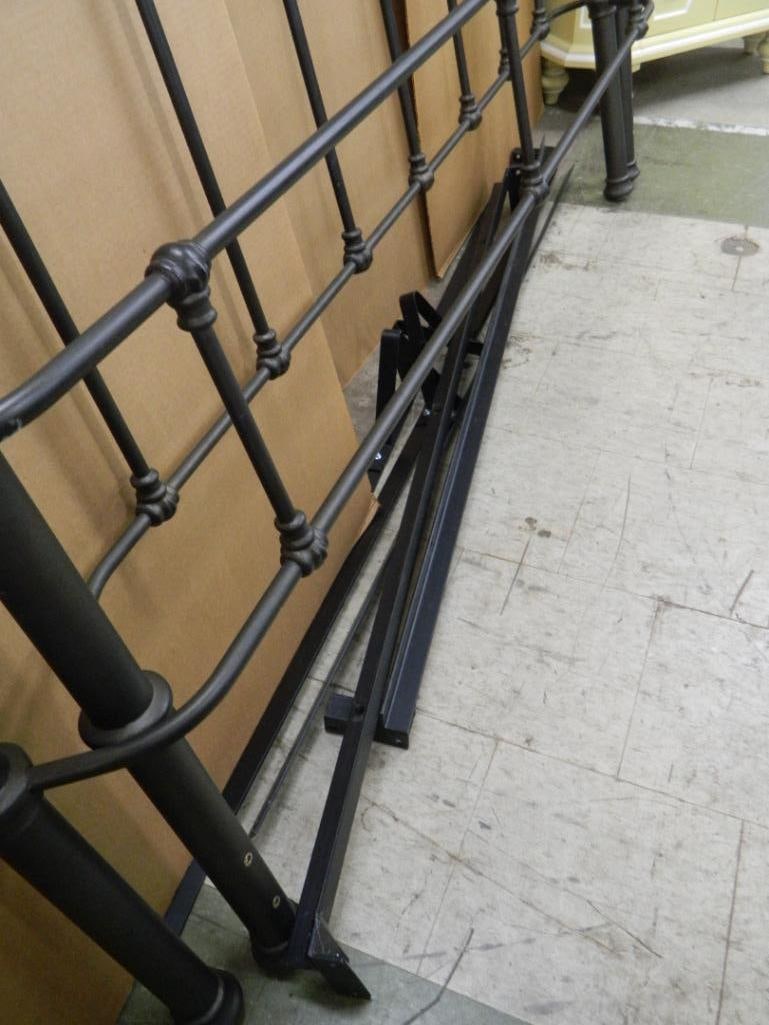 King Size Iron Bed with Rails Headboard - 53" Tall - 2