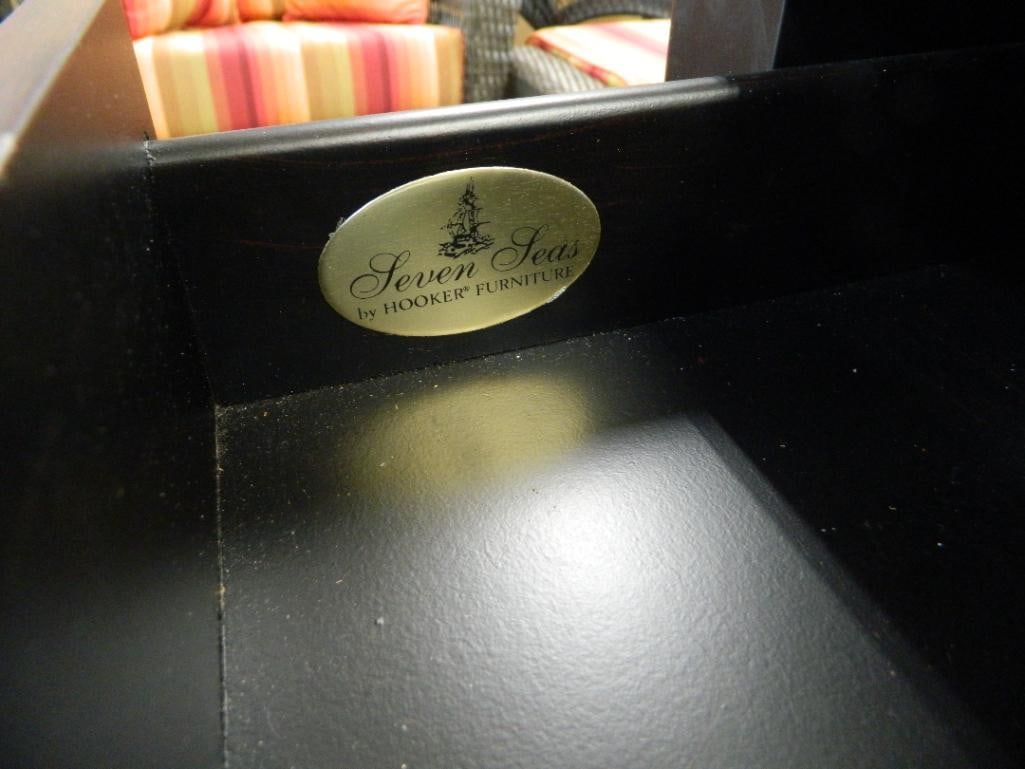 Hooker Black Game Table with Foldouts - 32" x 27" x 27" - 4
