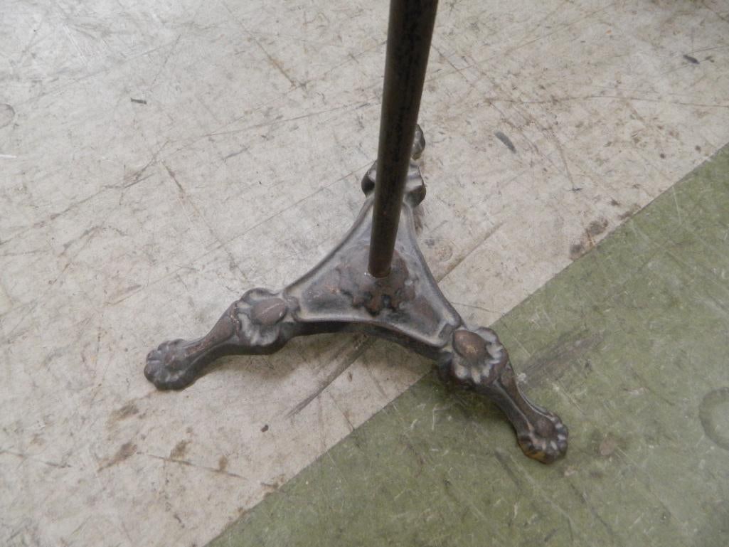 Older Cast Iron Base Music Stand - Adjustable - 45" x 20" x 14" - 2