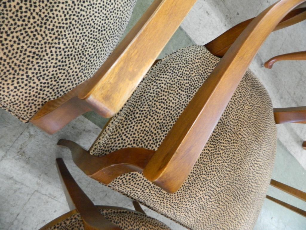Group of 4 Upholstered Armchairs - Leopard Print - Each 35" x 22.5" x 21.5" - 7