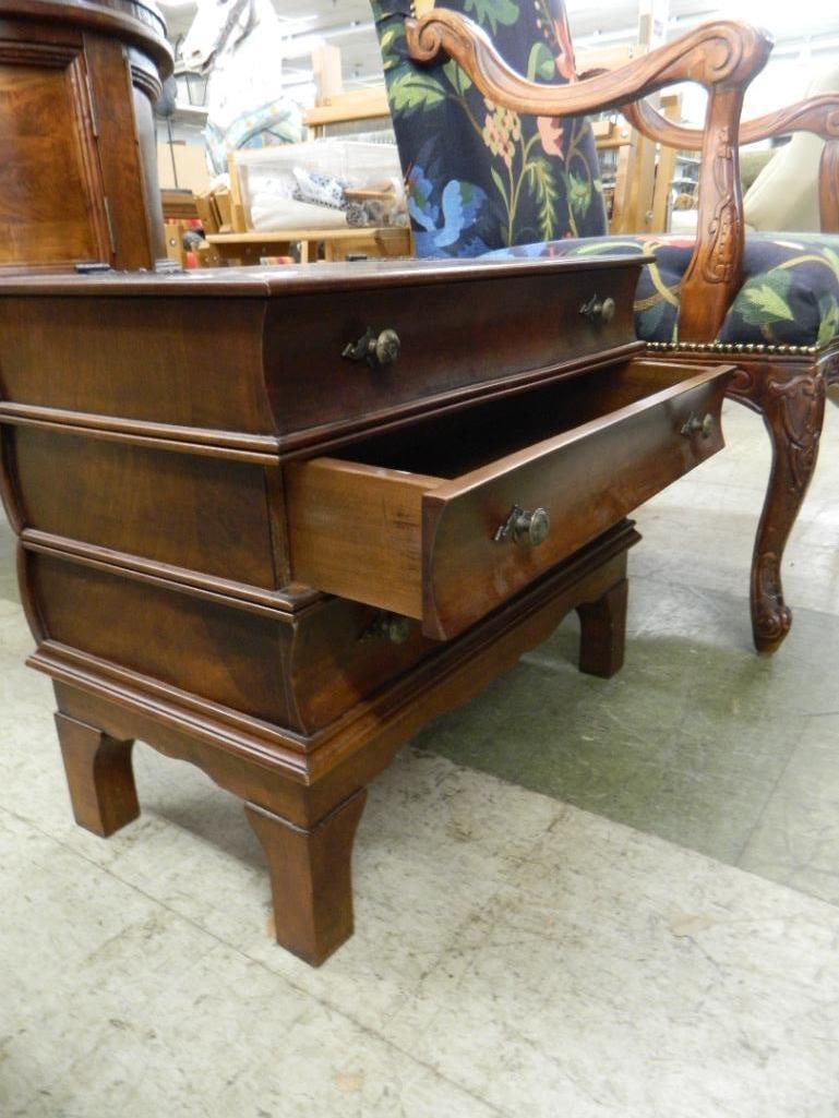 Vintage 2 Drawer Book Front Lift Top Miniature Chest - 19.5" x 23" x 13" - 3