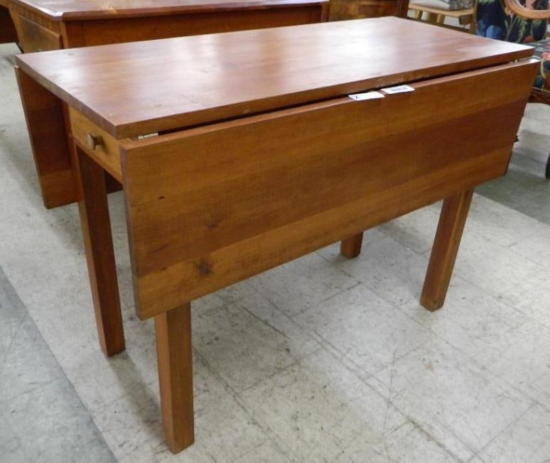 Drop Leaf Table - 2 Drawers - 30.5" x 42" x 42": See Photos For Condition and Details