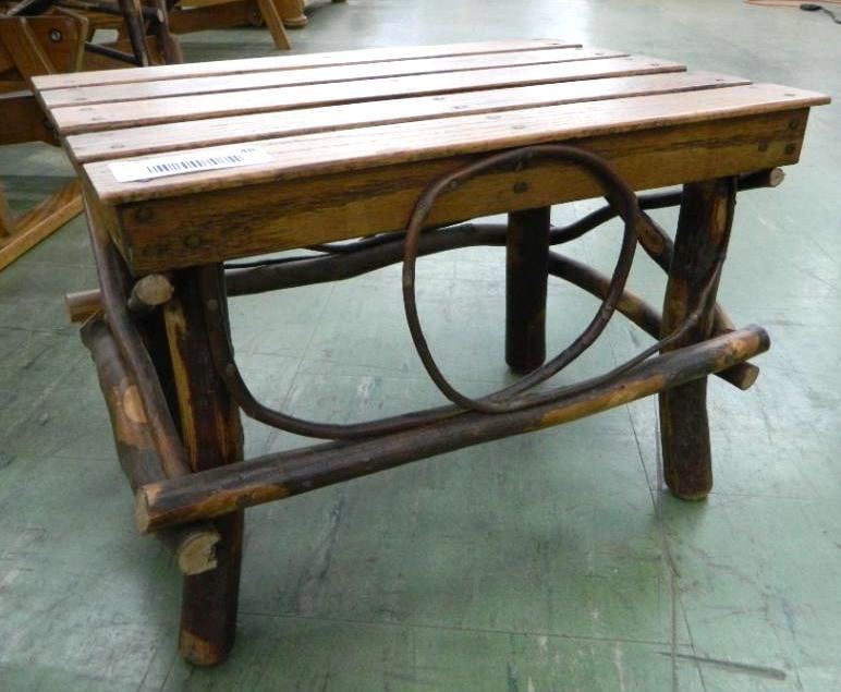 Amish Oak Natural Bent Wood Ottoman - 11.5" x 16.5" x 11": See Photos For Condition and Details