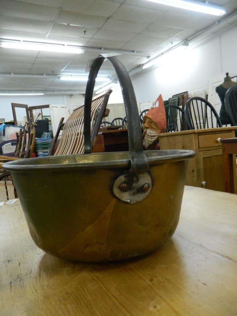 Copper Fixed Handled Bucket - 12" x 12.5" - 3