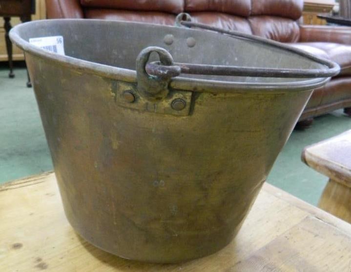 Copper Handled Bucket - 8.5" x 11.5": See Photos For Condition and Details