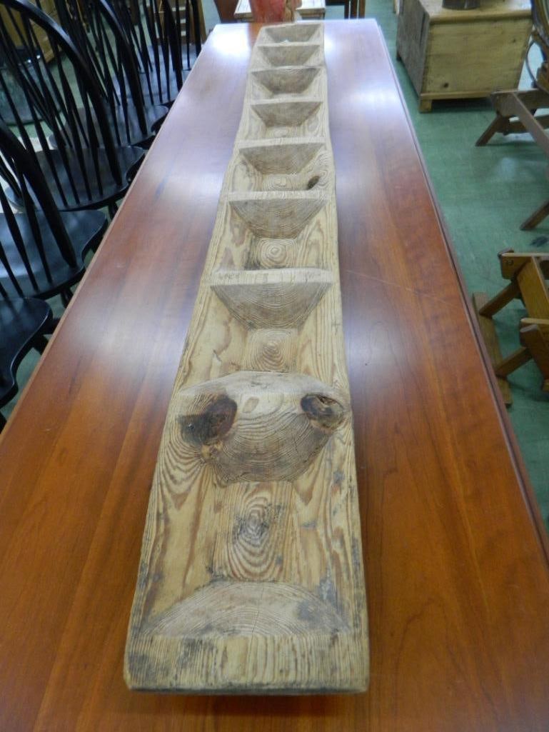 Long Carved 8 Compartment Tray - 2.5" x 75" x 8.5" - 2
