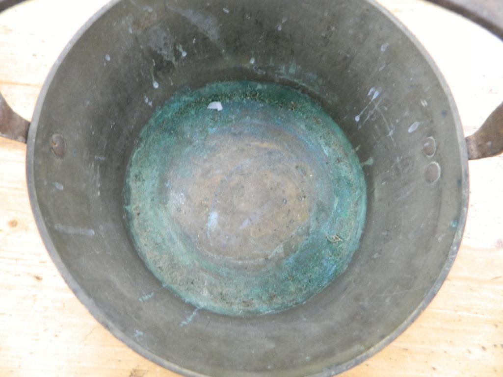 Brass Fixed Handled Bucket - 11" x 11" - 2