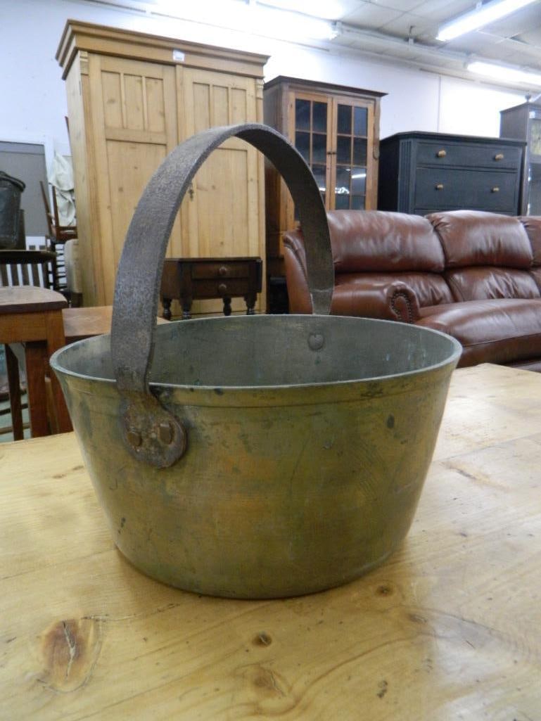 Brass Fixed Handled Bucket - 11" x 11" - 4
