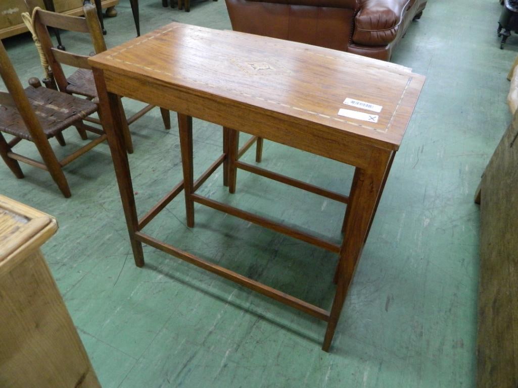 Inlaid Nesting Tables - Big One 25.5" x 25" x 13" - 4