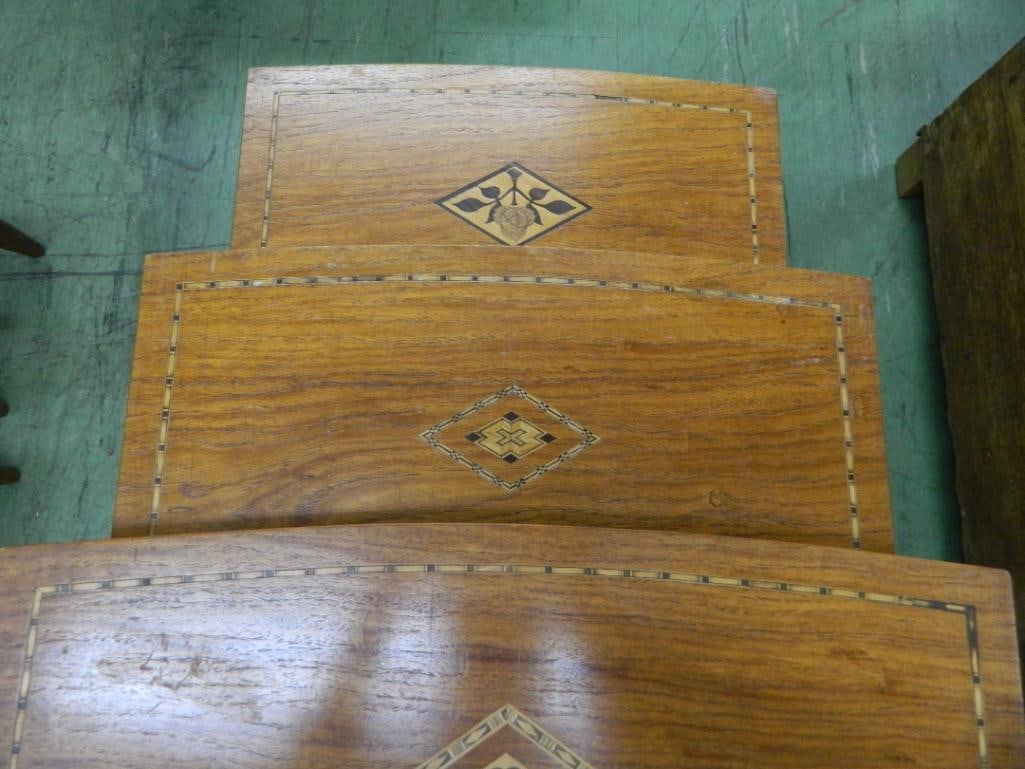 Inlaid Nesting Tables - Big One 25.5" x 25" x 13" - 5