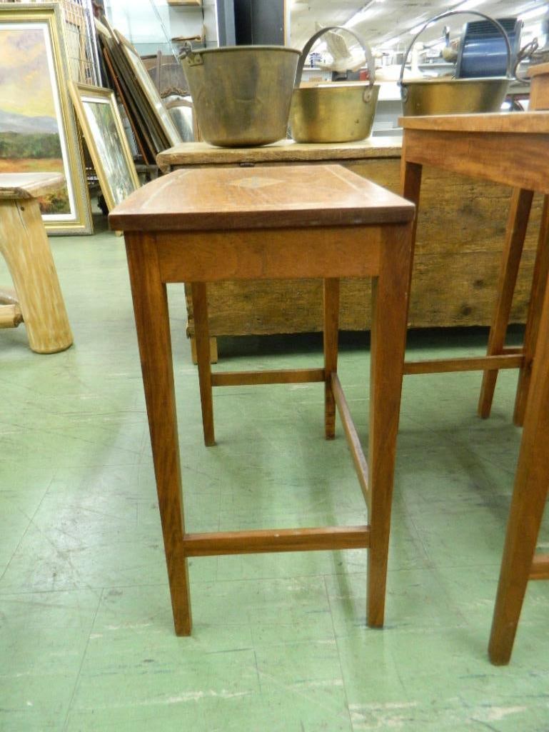 Inlaid Nesting Tables - Big One 25.5" x 25" x 13" - 6
