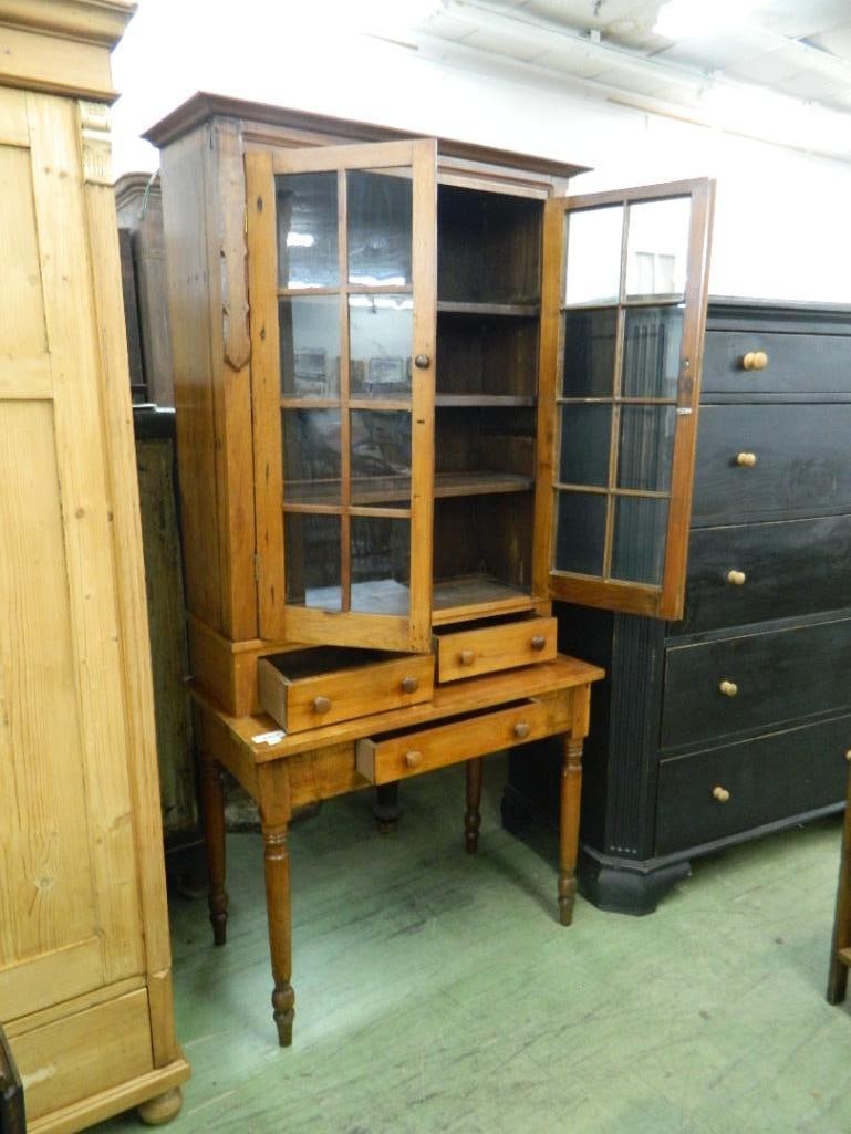 2 Piece Bookcase Desk - 3 Drawers - 76" x 36" x 20" - 2