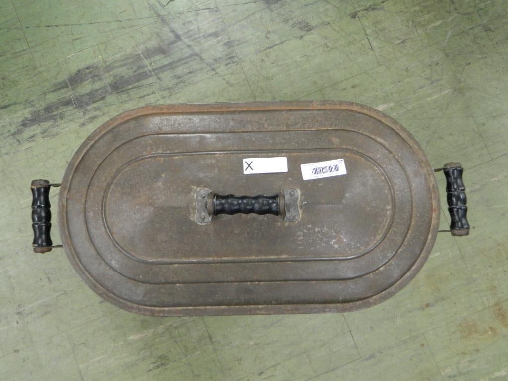Copper Boiler with Lid and Side Handles - 18" x 28.5" x 15" - 2