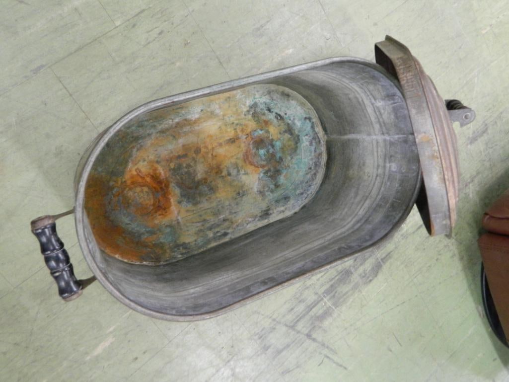 Copper Boiler with Lid and Side Handles - 18" x 28.5" x 15" - 3