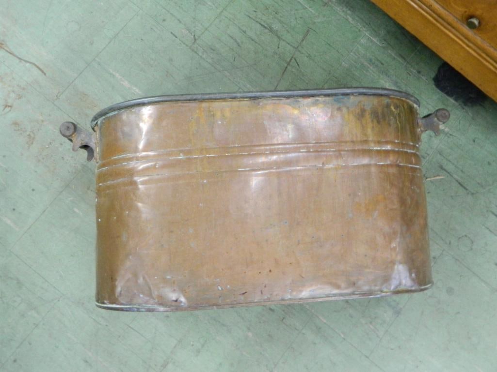 Copper Boiler with Lid and Side Handles - 18" x 28.5" x 15" - 4