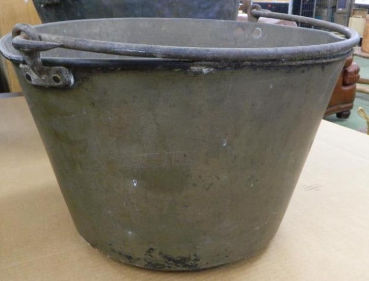 Brass Kettle with Handle - 11.5" x 17": See Photos For Condition and Details