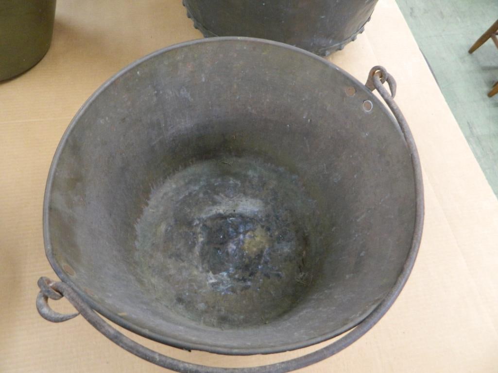 Brass Kettle with Handle - 11.5" x 17" - 2