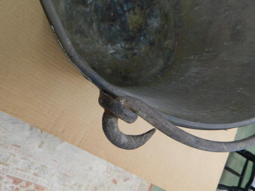 Brass Kettle with Handle - 11.5" x 17" - 3