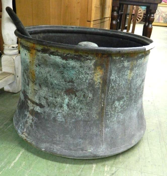 Copper Hose Holder - 14" x 18.5": See Photos For Condition and Details