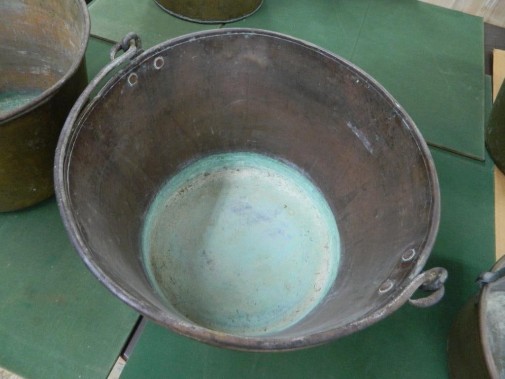 Brass Handled Bucket - 13" x 18.5" - 2