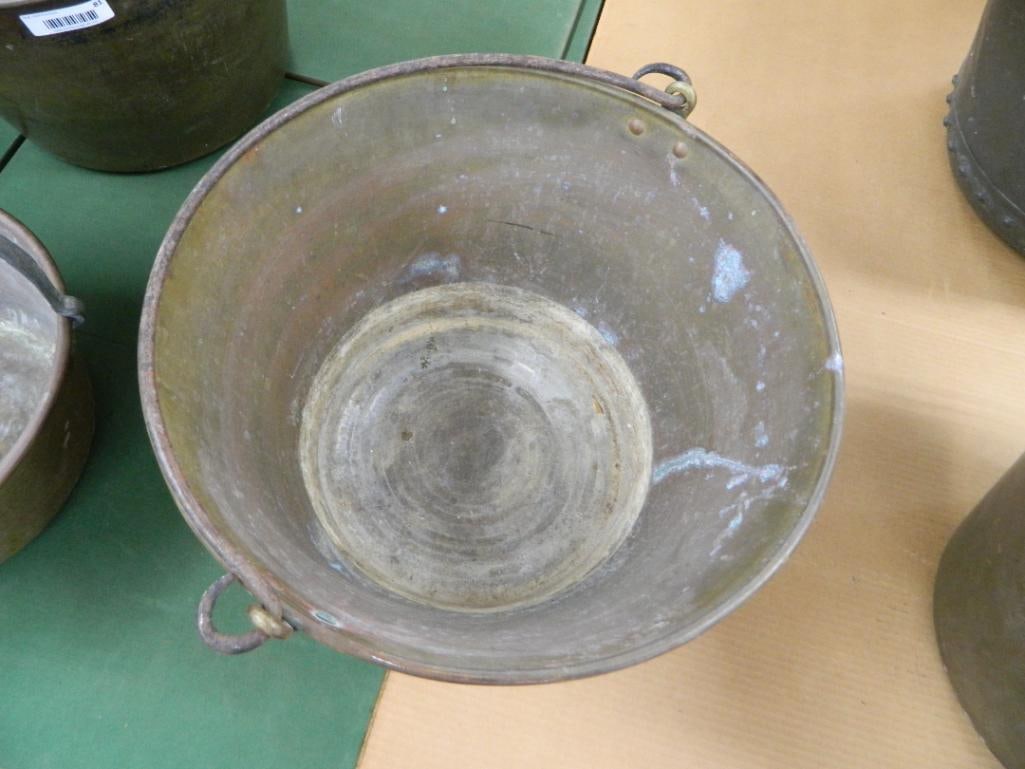 Brass Handled Bucket - 11.5" x 18.5" - 2