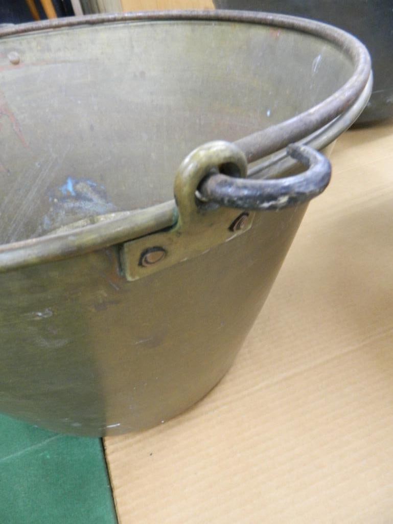 Brass Handled Bucket - 11.5" x 18.5" - 3
