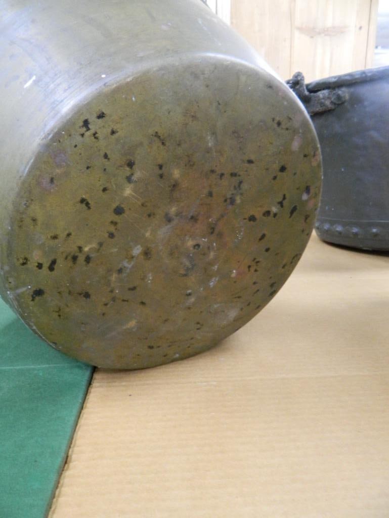 Brass Handled Bucket - 11.5" x 18.5" - 4