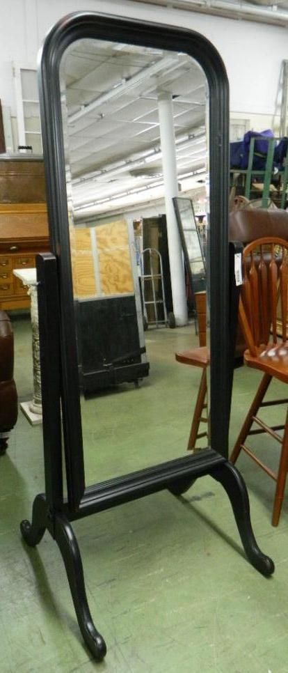 Black Painted Pier Mirror - 67" x 28.5" x 25.5": See Photos For Condition and Details