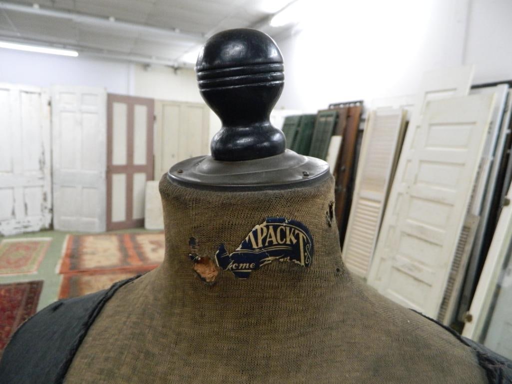 Vintage Dress Makers Mannequin with Iron Base - 59" x 14" x 12" - 2