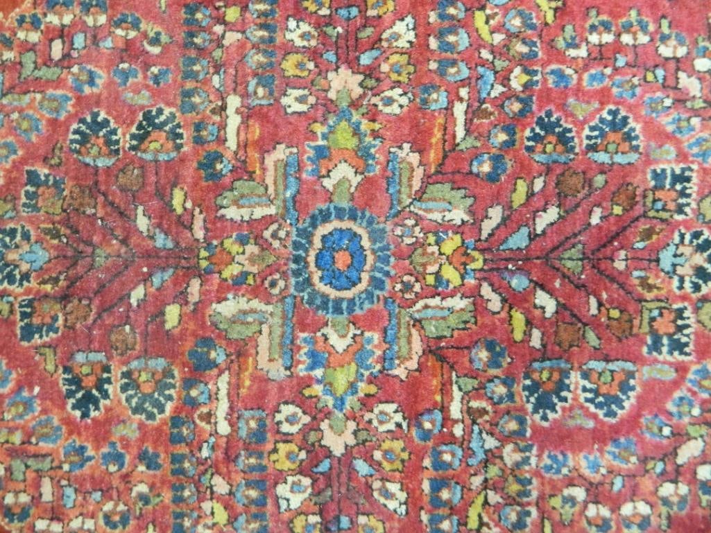 Wool Area Rug - Red and Blue - 57" x 39" - 2