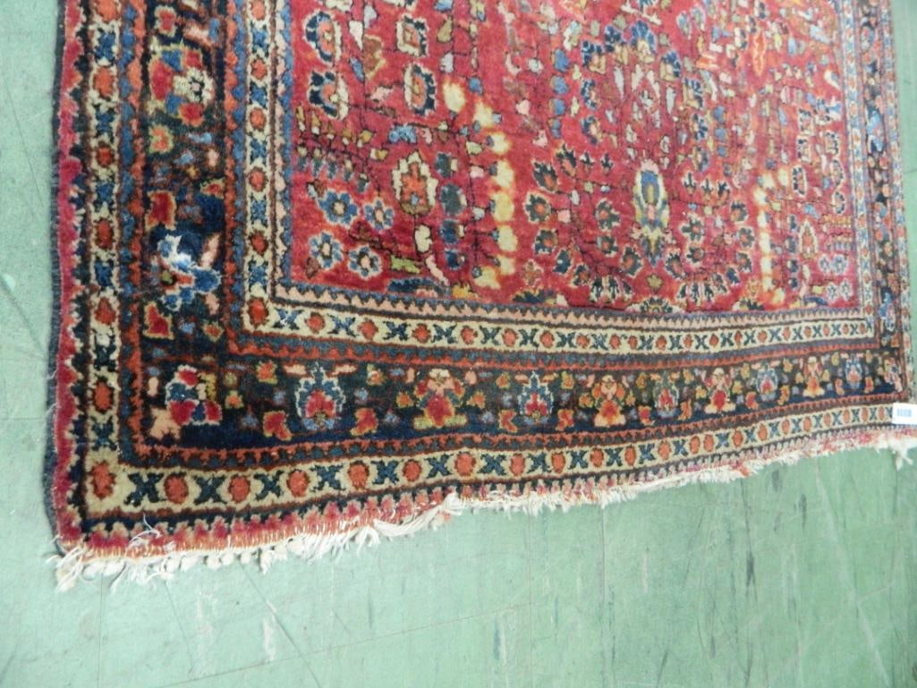 Wool Area Rug - Red and Blue - 57" x 39" - 4