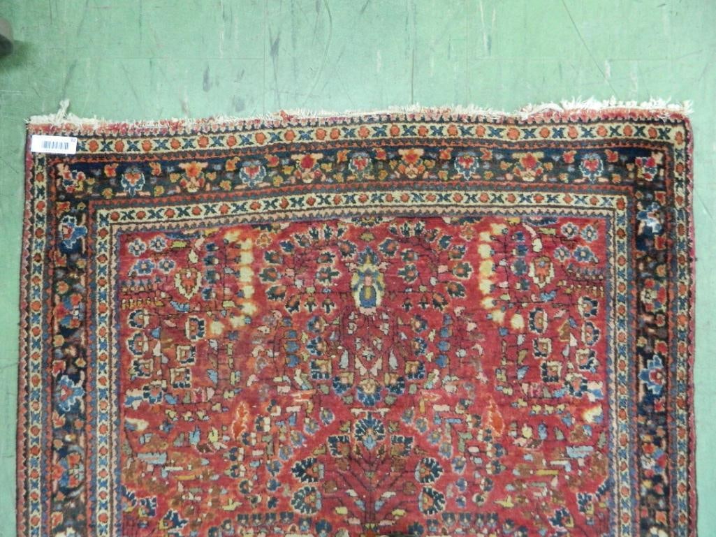 Wool Area Rug - Red and Blue - 57" x 39" - 6