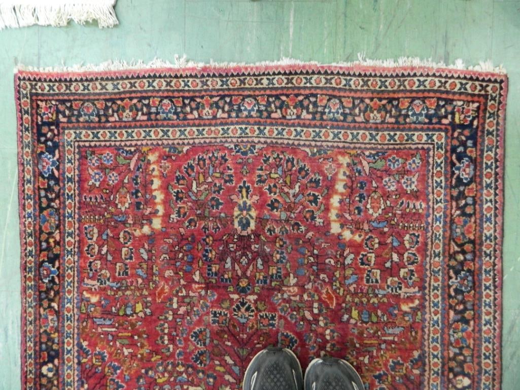 Wool Area Rug - Red and Blue - 57" x 39" - 7