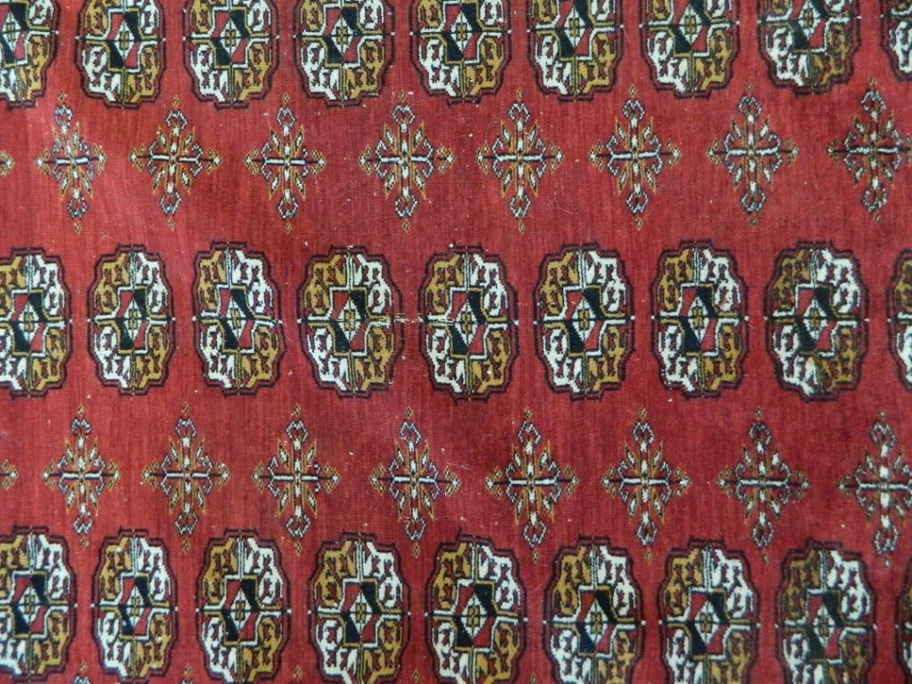 Area Rug - Maroon Black and Beige - 77" x 52.5" - 2