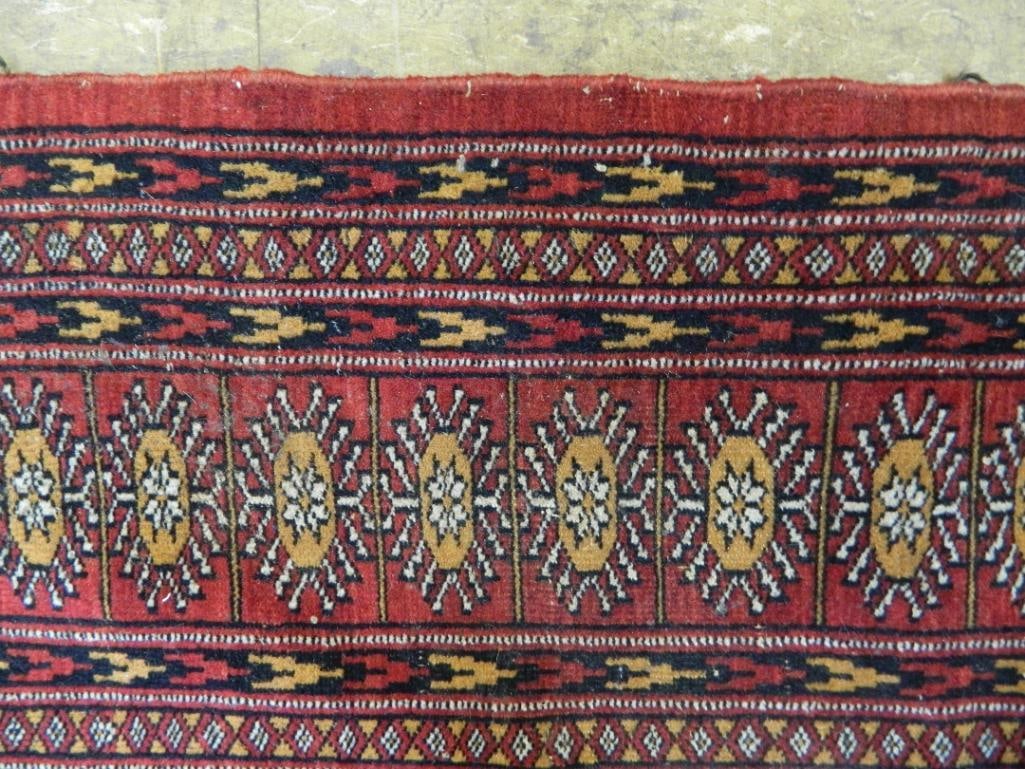 Area Rug - Maroon Black and Beige - 77" x 52.5" - 7