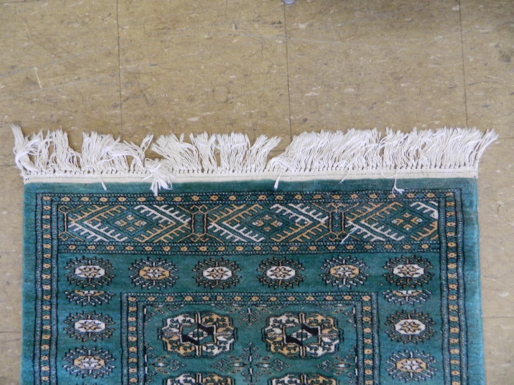 Runner - Teal Beige and White - 188" x 32" - 3