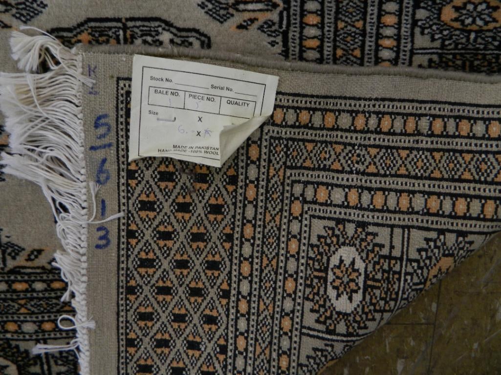 Area Rug - Beige Black and Peach - 77" x 49.5" - 5