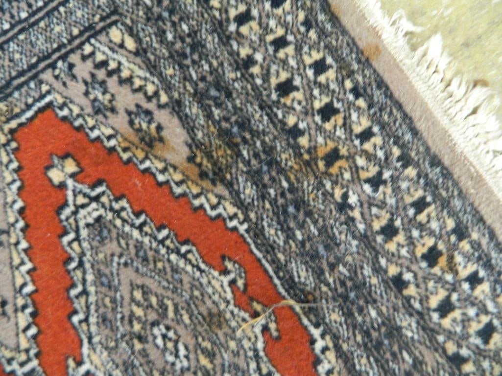 Runner - Navy Maroon and Beige - 97" x 25" - 5