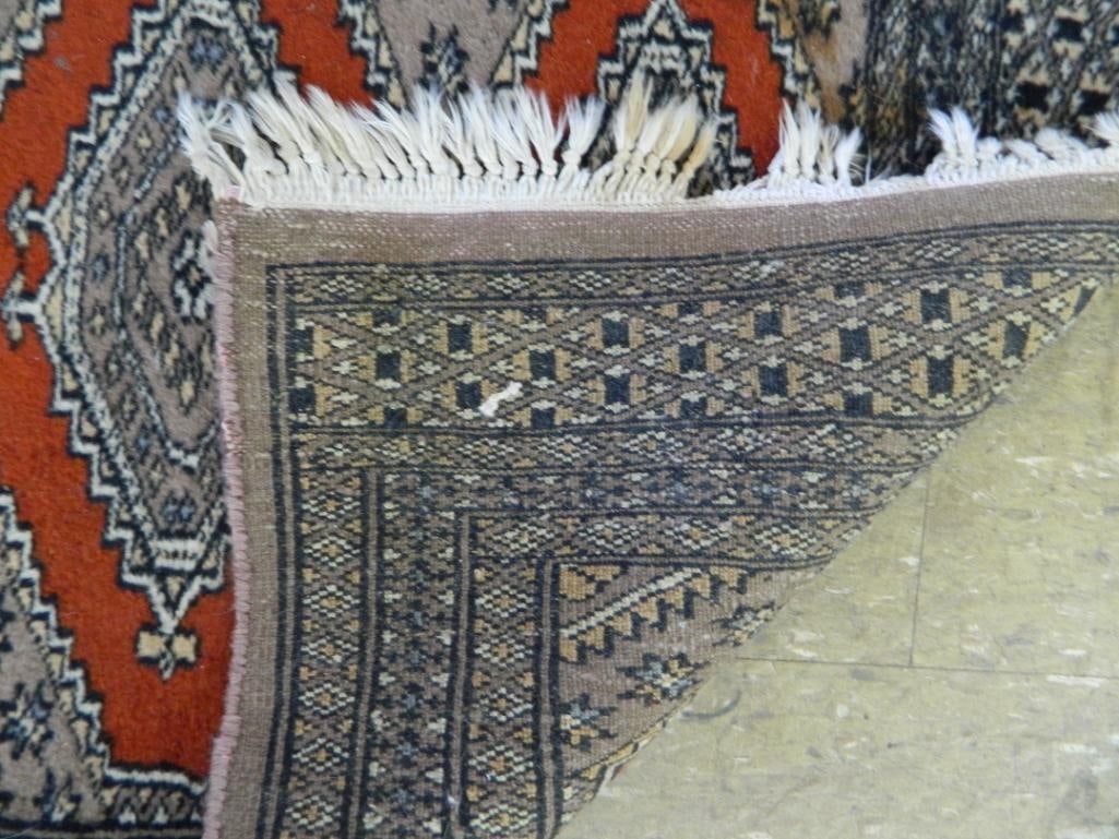 Runner - Navy Maroon and Beige - 97" x 25" - 6