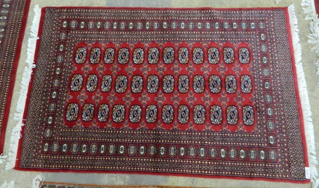 Area Rug - Red and Black - 80" x 48": See Photos For Condition and Details